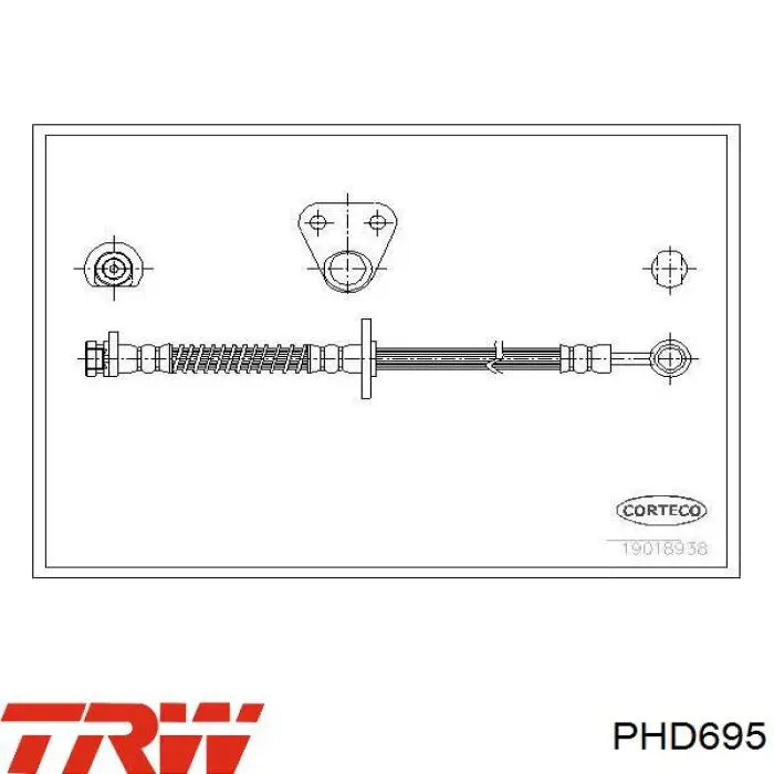 Tubo flexible de frenos delantero Adriauto 5212091