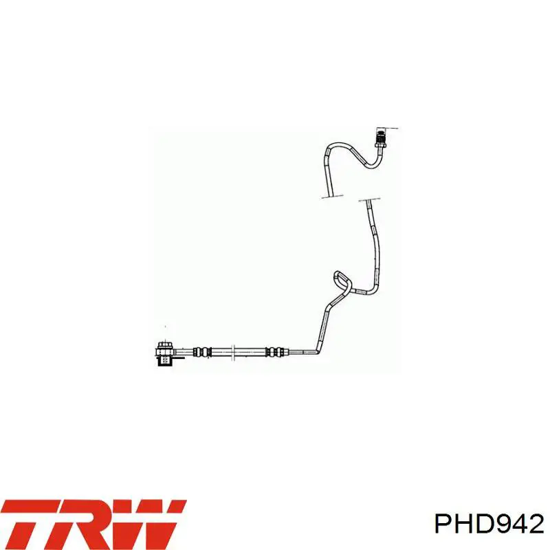 PHD942 TRW latiguillos de freno trasero derecho
