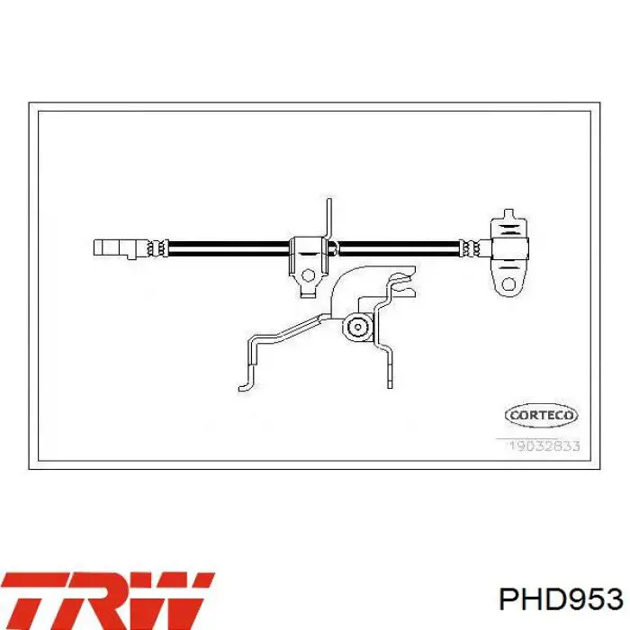 Manguera de freno delantero izquierdo TRW PHD953