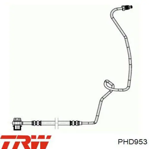 PHD953 TRW Tubo flexible de frenos delantero izquierdo 