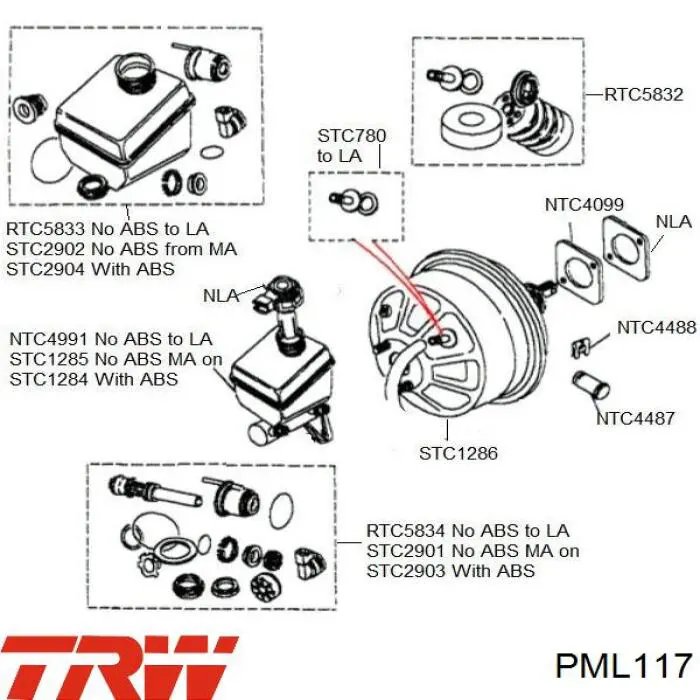 Cilindro principal de freno Land Rover Discovery 1 (LG, LJ)