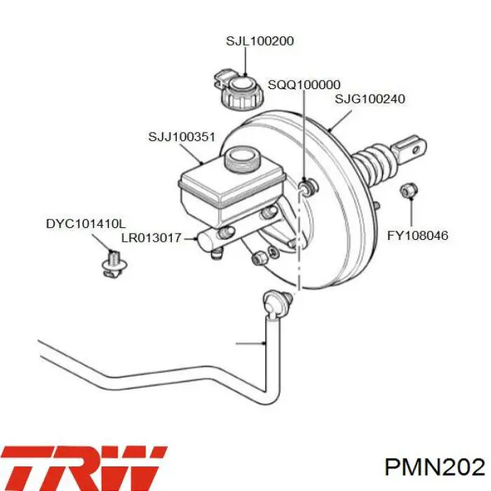 Cilindro principal de freno Land Rover LR013017