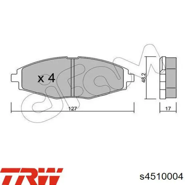 Pastillas de freno delanteras Chevrolet Spark (Matiz) M200, M250
