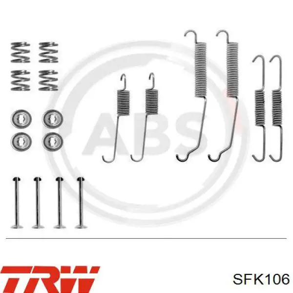 SFK106 TRW kit de montaje, zapatas de freno traseras