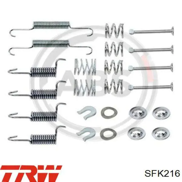 SFK216 TRW kit de montaje, zapatas de freno traseras