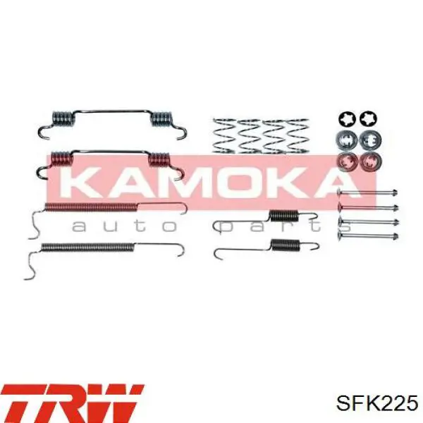 SFK225 TRW kit de montaje, zapatas de freno traseras