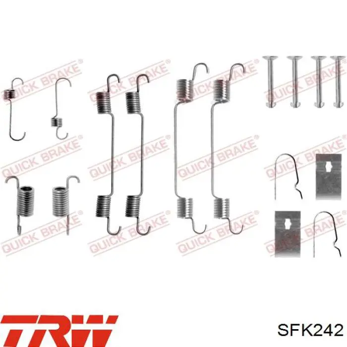 Kit de montaje de zapatas de freno traseras 7701204840 Renault (RVI)