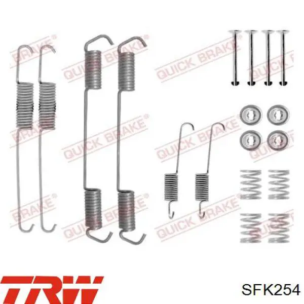 SFK254 TRW kit de montaje, zapatas de freno traseras