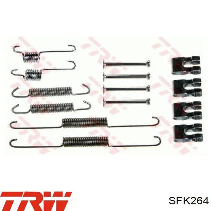 Kit de montaje de zapatas de freno traseras 0000430855 Peugeot/Citroen