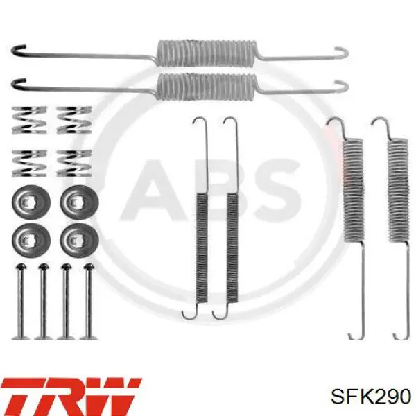 SFK290 TRW kit de montaje, zapatas de freno traseras