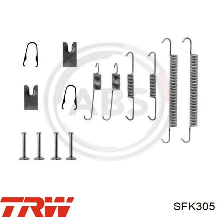 SFK305 TRW kit de montaje, zapatas de freno traseras