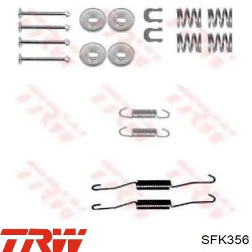 SFK356 TRW kit de montaje, zapatas de freno traseras