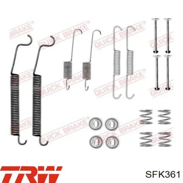 Kit de montaje de zapatas de freno traseras TRW SFK361 precio, desde 8,77 EUR