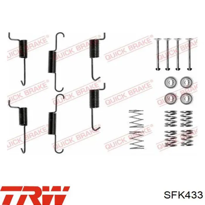 Kit de montaje de zapatas de freno traseras TRW SFK433 precio, desde 6,77 EUR