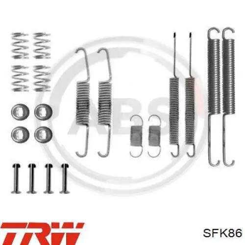Kit de montaje, zapatas de freno traseras Volkswagen Caddy 1 (14)