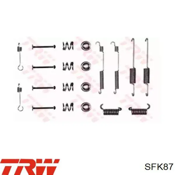 SFK87 TRW kit de montaje, zapatas de freno traseras