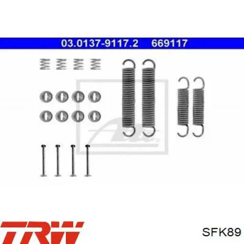Kit de montaje de zapatas de freno traseras TRW SFK89 precio, desde 10,31 EUR