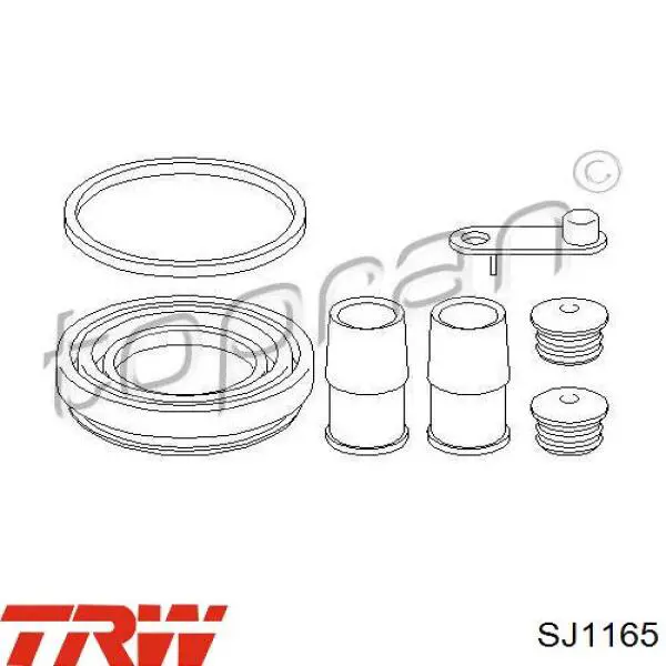 SJ1165 TRW juego de reparación, pinza de freno delantero