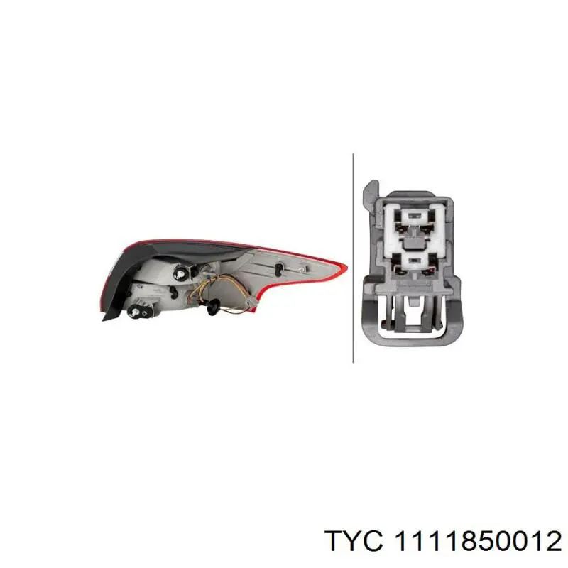 1111850012 TYC Piloto trasero exterior izquierdo