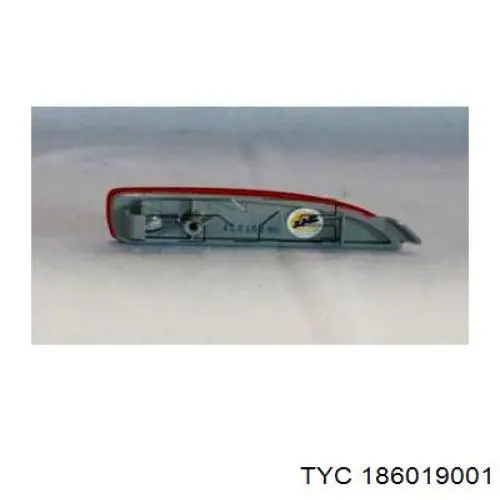 186019001 TYC reflector, parachoques trasero, derecho
