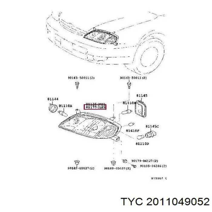 Comprar ZTY111143R Signeda Faro derecho