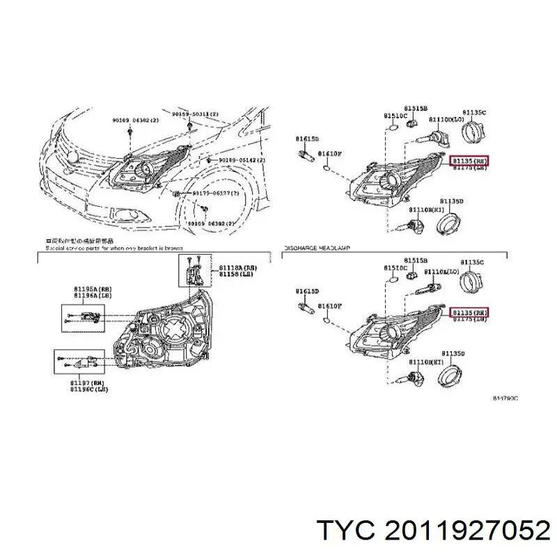 20-11927-05-2 TYC faro derecho