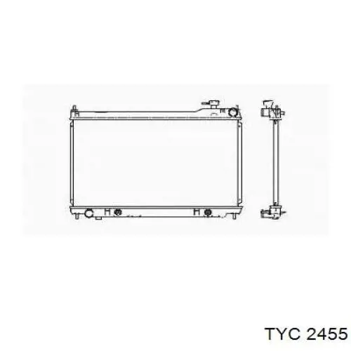 2455 TYC radiador refrigeración del motor