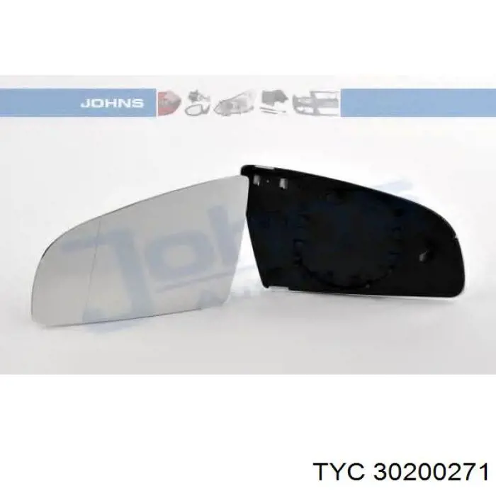 302-0027-1 TYC cristal de espejo retrovisor exterior derecho