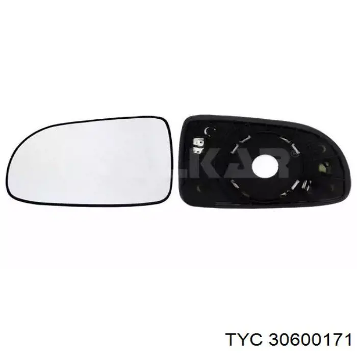 306-0017-1 TYC cristal de espejo retrovisor exterior derecho