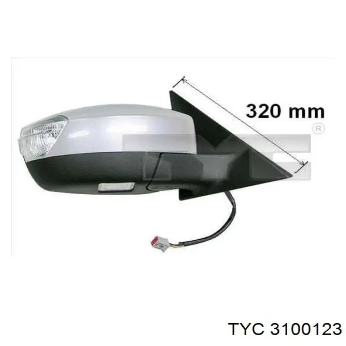 310-0123 TYC espejo retrovisor derecho