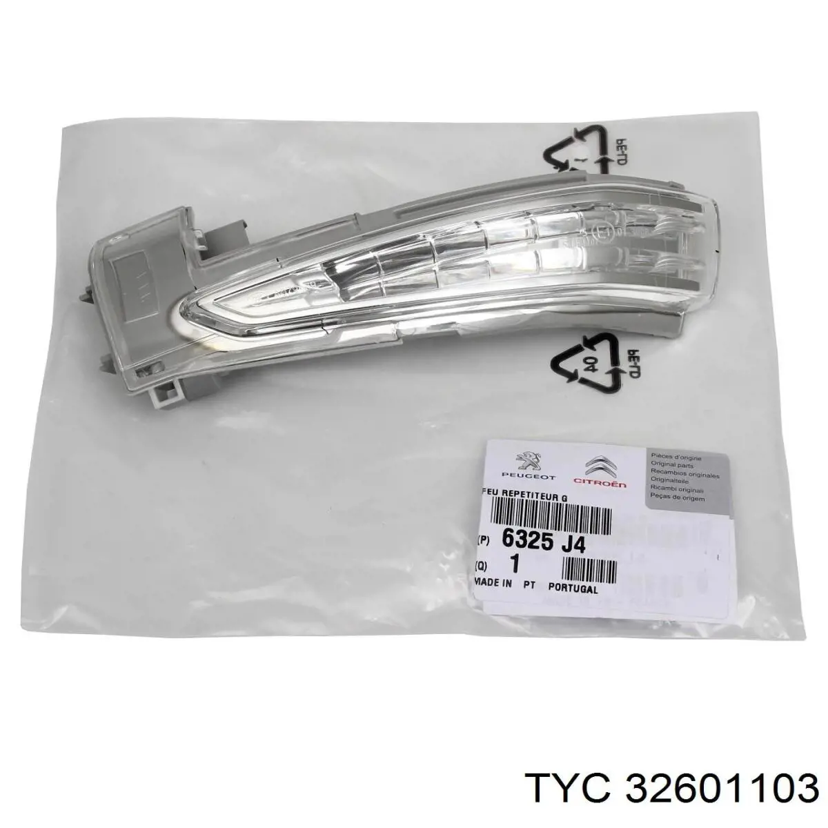 32601103 TYC Luz intermitente de espejo retrovisor izquierdo