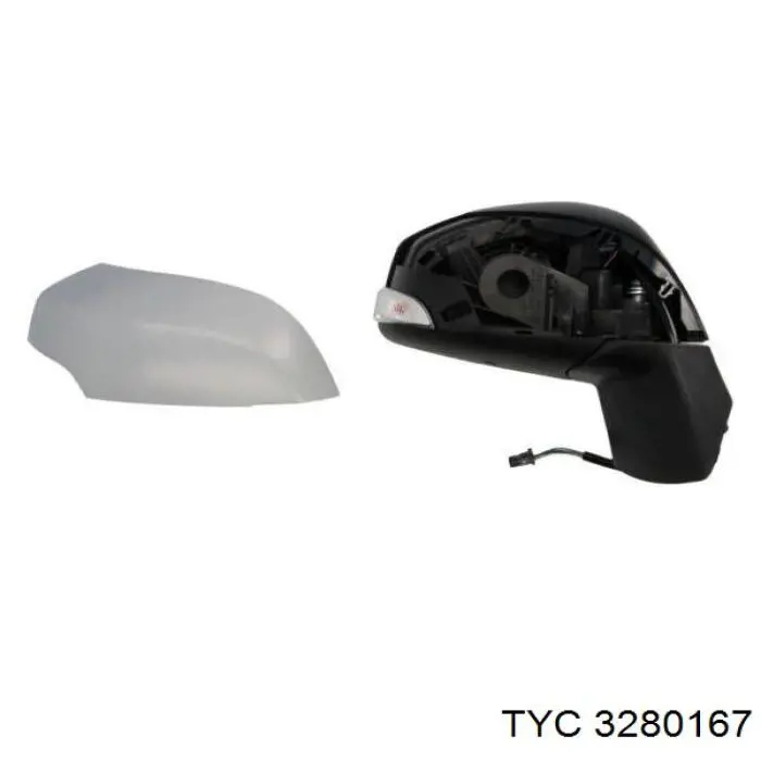 Espejo de retrovisor derecho 4380828 VAN Wezel