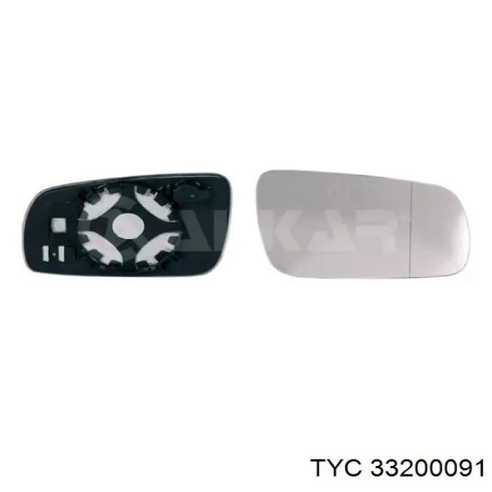 332-0009-1 TYC cristal de espejo retrovisor exterior derecho