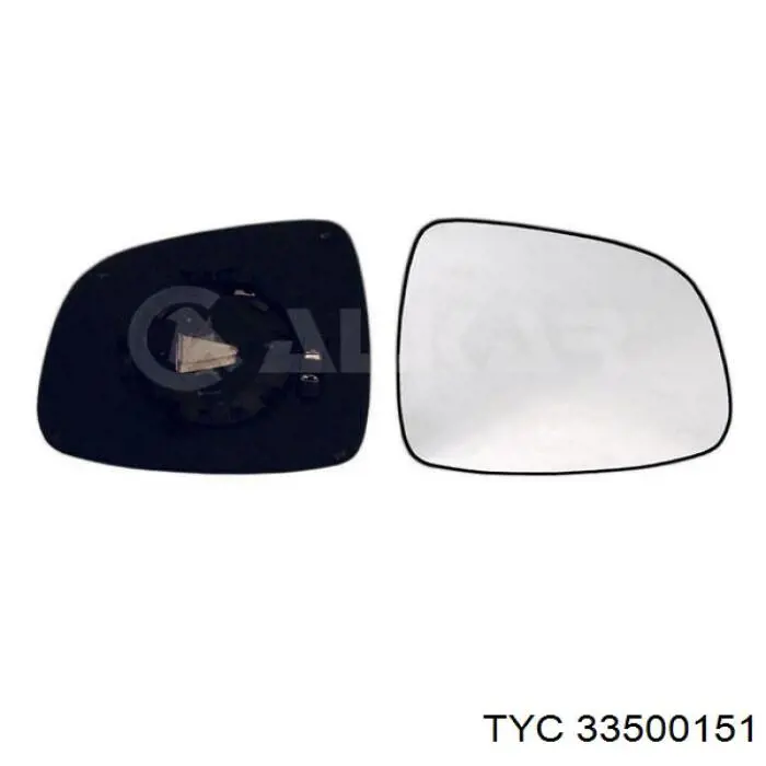 335-0015-1 TYC cristal de espejo retrovisor exterior derecho