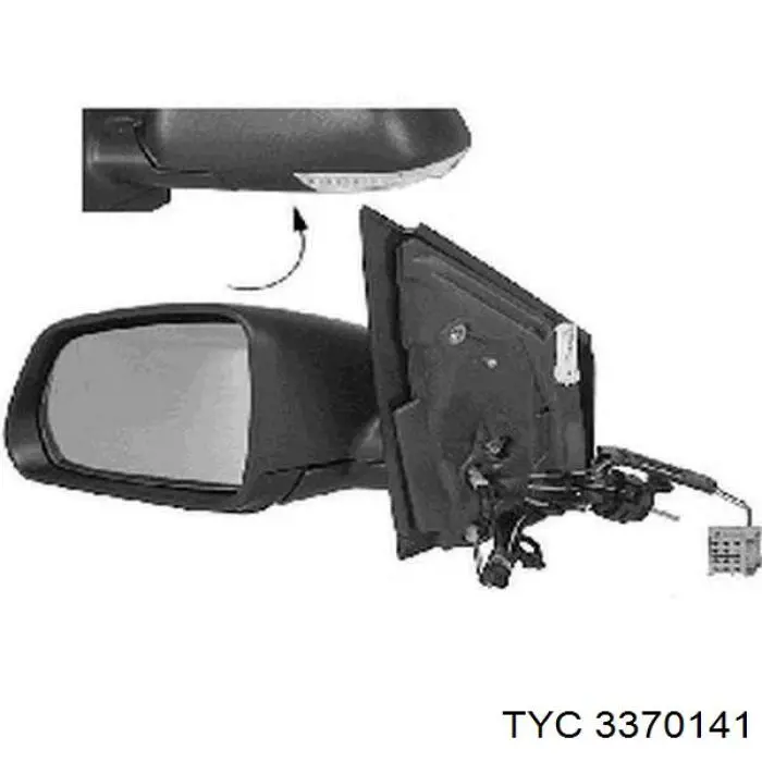 337-0141 TYC espejo retrovisor derecho