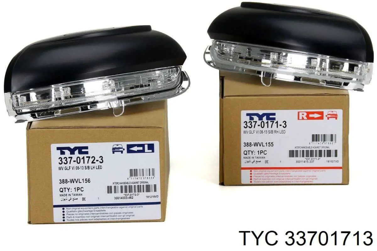 33701713 TYC Luz intermitente del espejo retrovisor derecho