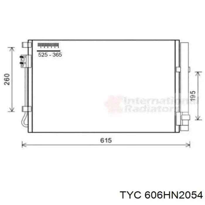 Condensador aire acondicionado 606HN2054 TYC
