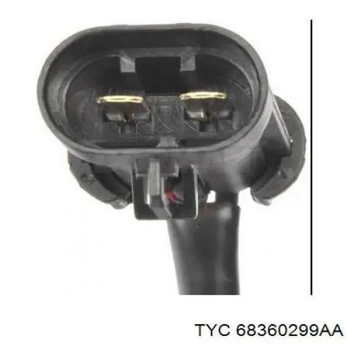 68360299AA TYC difusor de radiador, ventilador de refrigeración, condensador del aire acondicionado, completo con motor y rodete