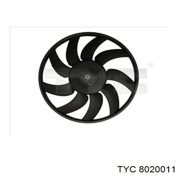 802-0011 TYC ventilador (rodete +motor refrigeración del motor con electromotor, izquierdo)