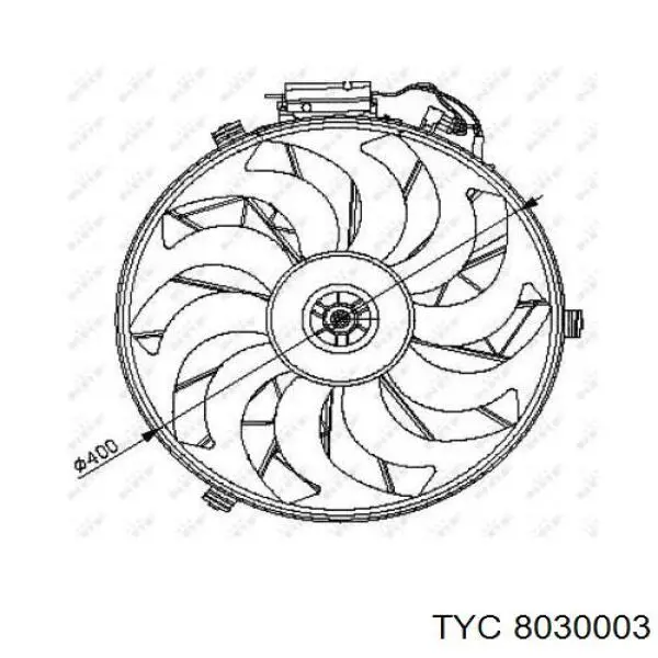 Ventilador (rodete) para radiador de aire acondicionado TYC 8030003 precio, desde 103,19 EUR
