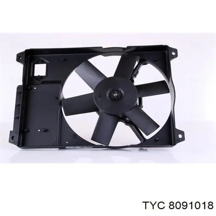 809-1018 TYC difusor de radiador, ventilador de refrigeración, condensador del aire acondicionado, completo con motor y rodete