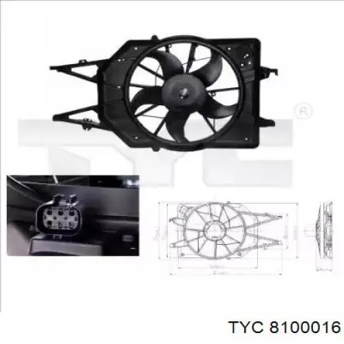 Ventilador del motor 8100016 TYC