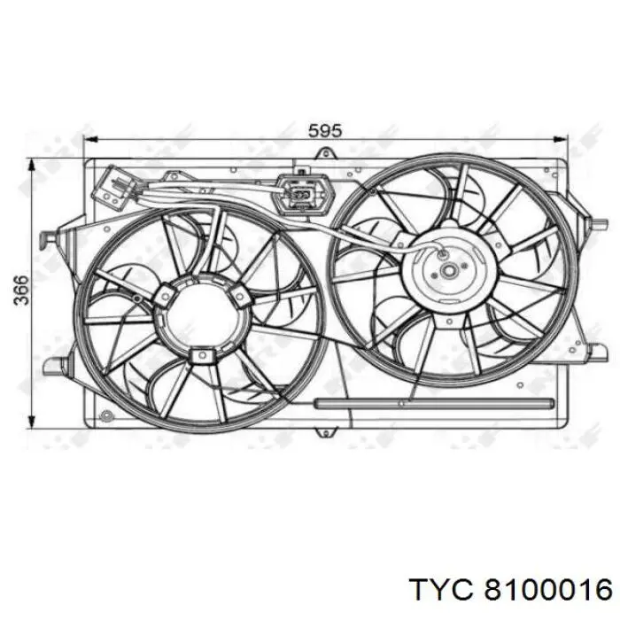 8100016 TYC ventilador del motor