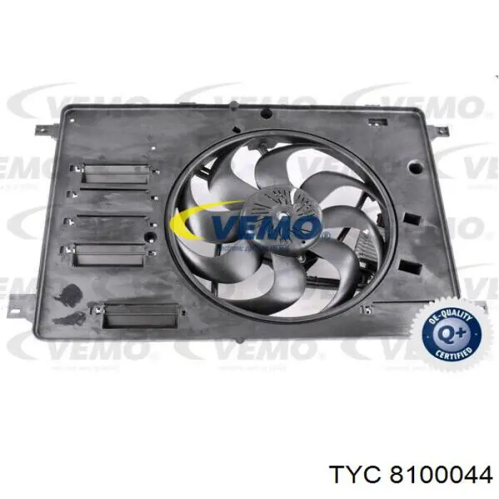 810-0044 TYC difusor de radiador, ventilador de refrigeración, condensador del aire acondicionado, completo con motor y rodete