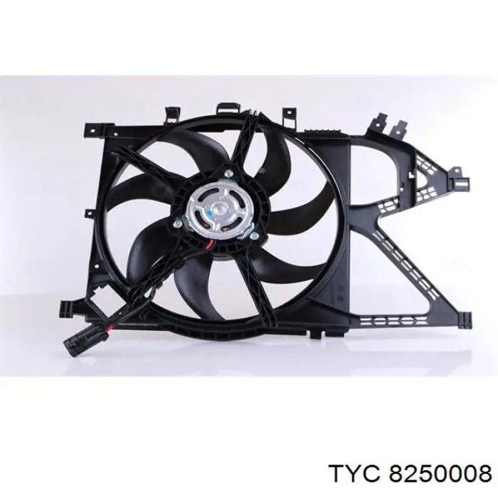 825-0008 TYC ventilador (rodete +motor refrigeración del motor con electromotor derecho)