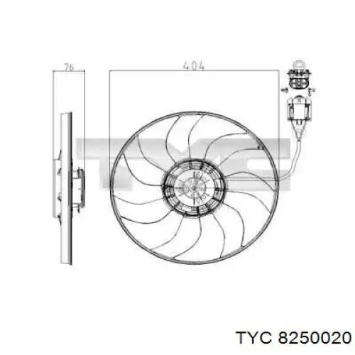 Ventilador de radiador TYC 8250020 precio, desde 159,72 EUR