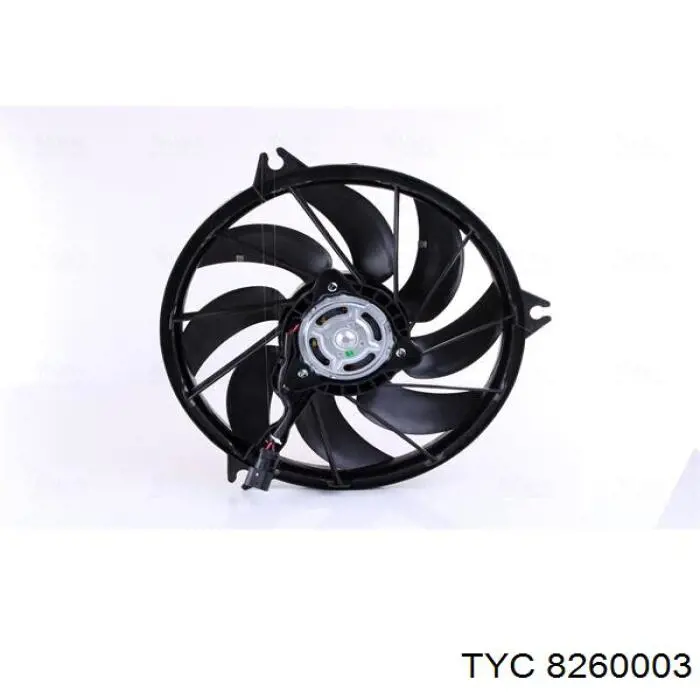 826-0003 TYC ventilador (rodete +motor refrigeración del motor con electromotor completo)