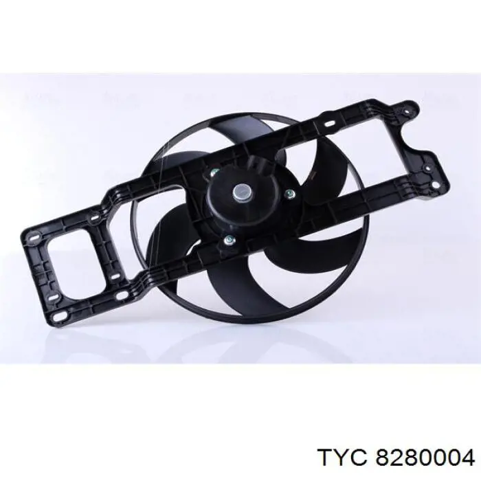 8280004 TYC difusor de radiador, ventilador de refrigeración, condensador del aire acondicionado, completo con motor y rodete