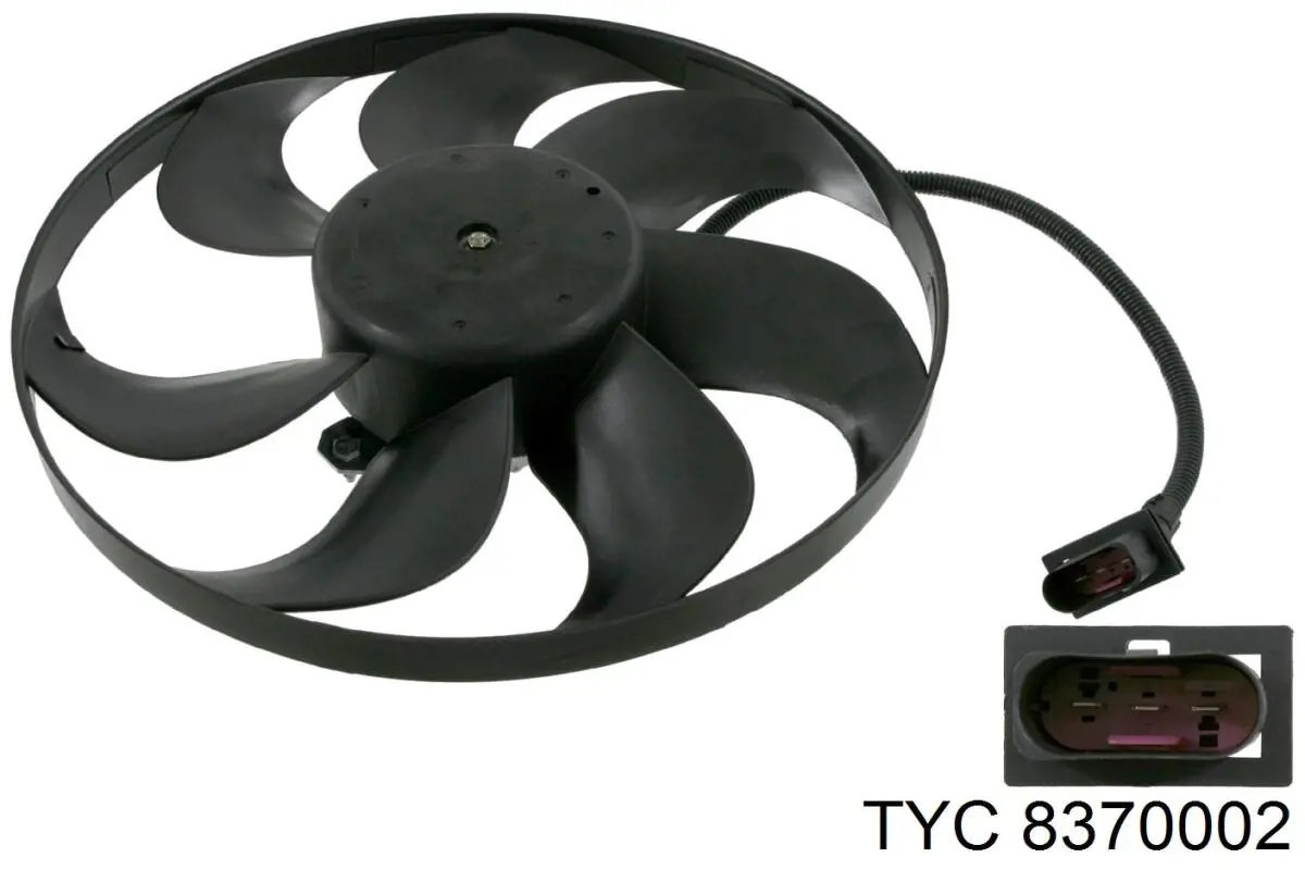 837-0002 TYC ventilador (rodete +motor refrigeración del motor con electromotor completo)