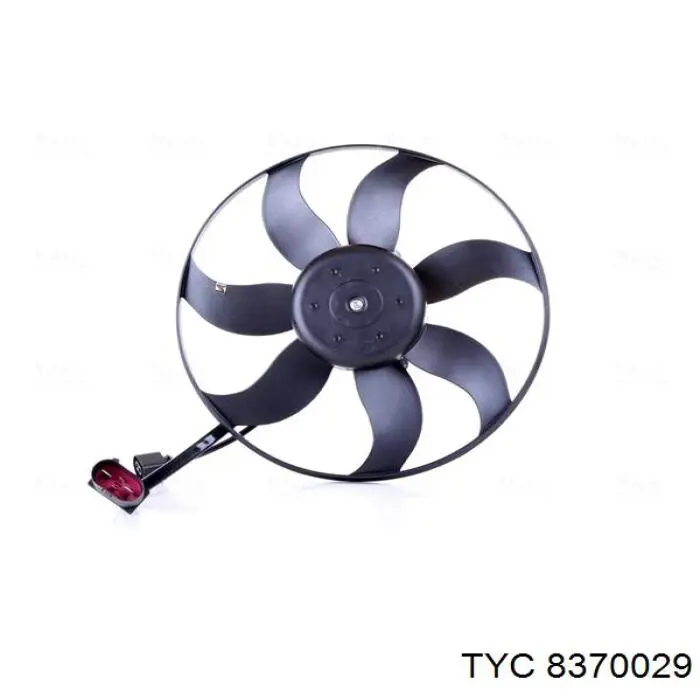 837-0029 TYC ventilador (rodete +motor refrigeración del motor con electromotor, izquierdo)